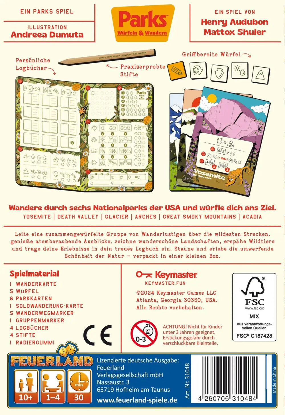 Parks: Würfeln & Wandern (DE) - Feuerland - Board Games