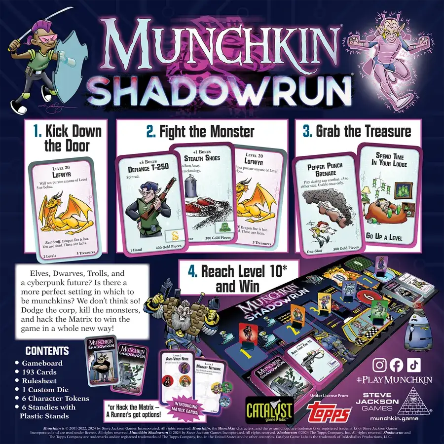 Munchkin: Shadowrun (EN) - Steve Jackson Games - Board Games