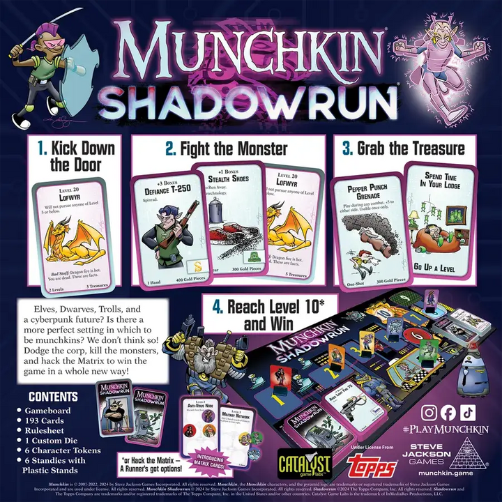 Munchkin: Shadowrun (EN) - Steve Jackson Games - Board Games