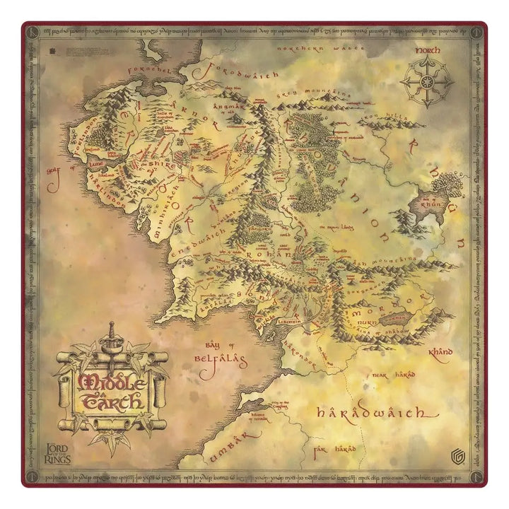 Play-Mat: Ultimate Guard - Oversized - The Lord of the Rings - Places of Middle-Earth - Ultimate Guard - PlayMats