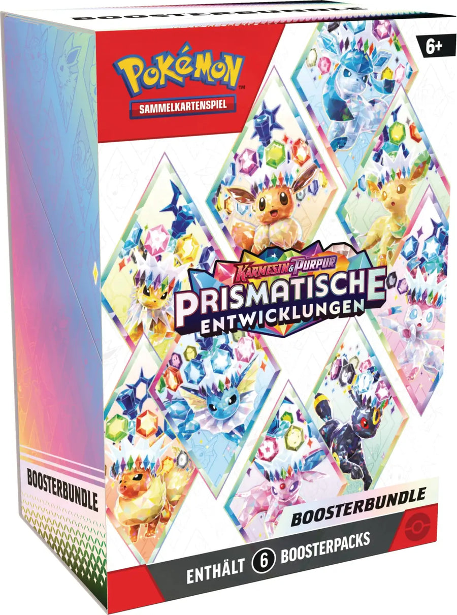Pokémon TCG: Karmesin & Purpur - Prismatische Entwicklungen - Booster Bundle (6 Booster) (DE) - The Pokémon Company