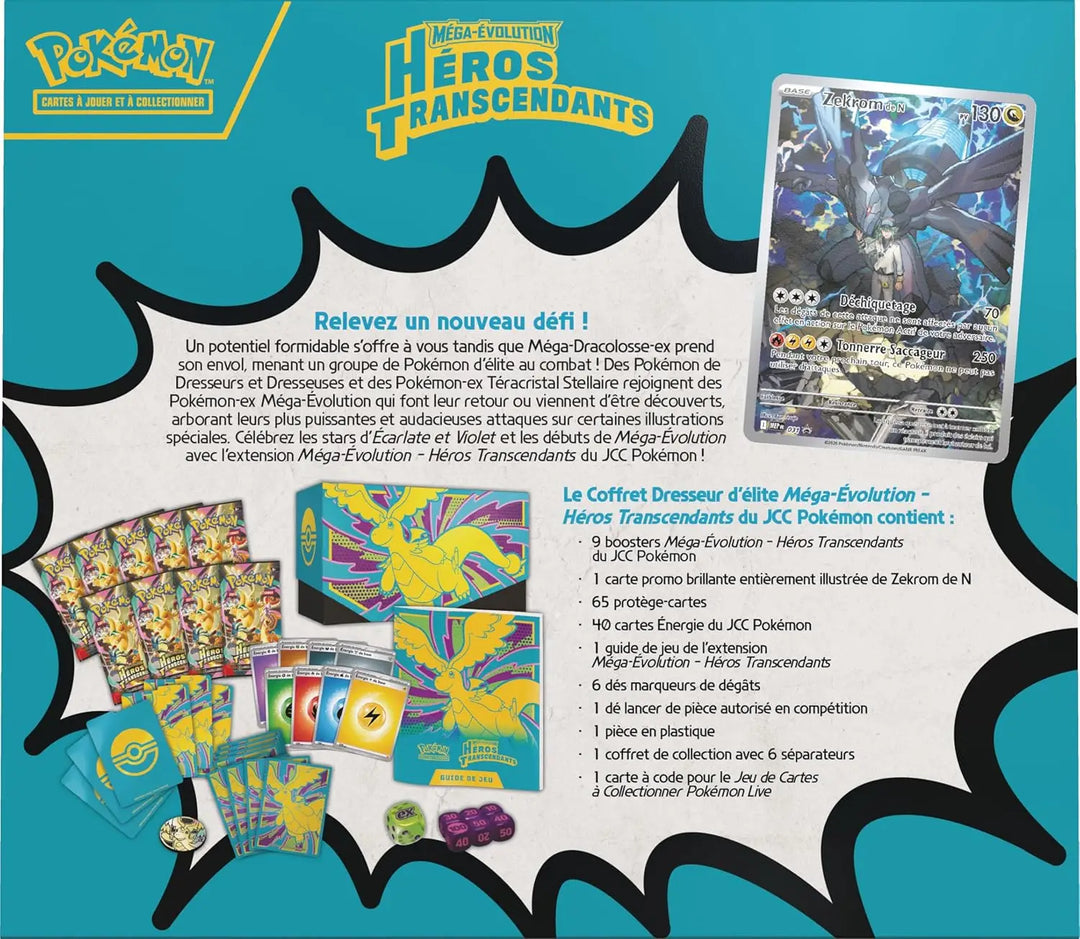 Pokémon TCG: Mega-Evolution - Héros Transcendants - Elite Trainer Box (FR) - POKÉMON - Card Games