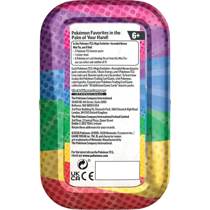 Pokémon TCG: Mega Evolution - Mini Tins - Ascended Heroes (EN) - The Pokémon Company International - Card Games