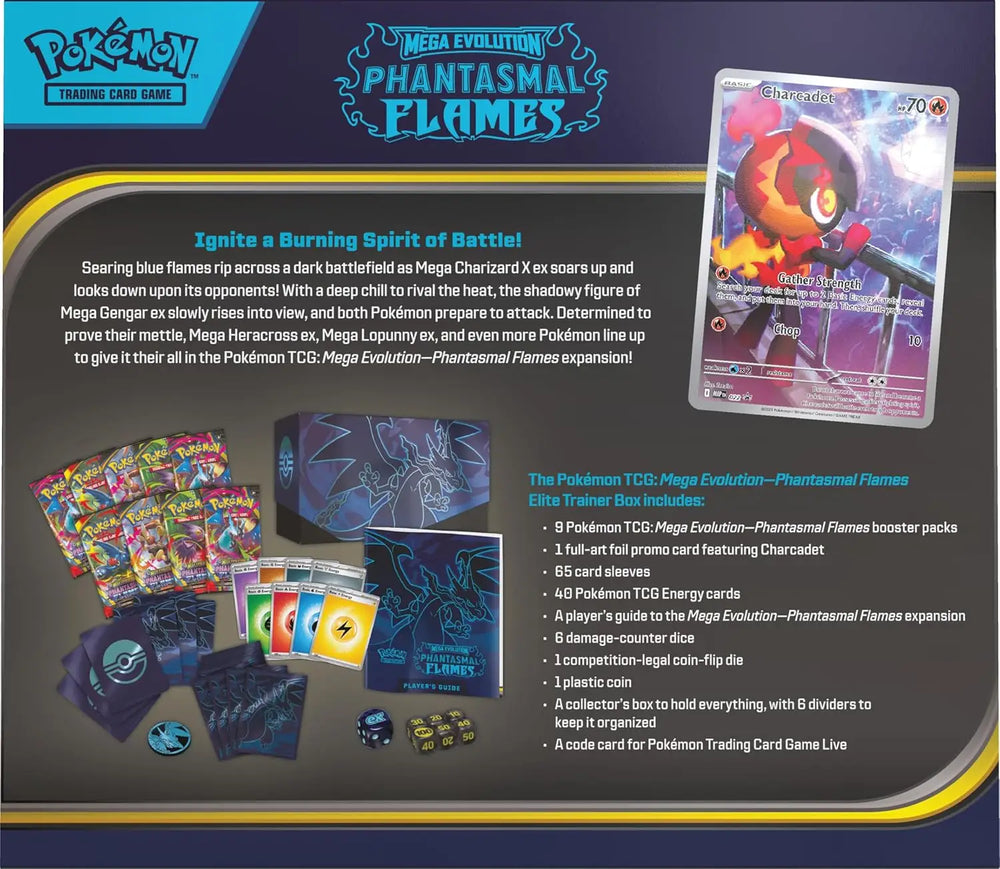 Pokémon TCG: Mega Evolution - Phantasmal Flames - Elite Trainer Box (EN) - The Pokémon Company International - Card