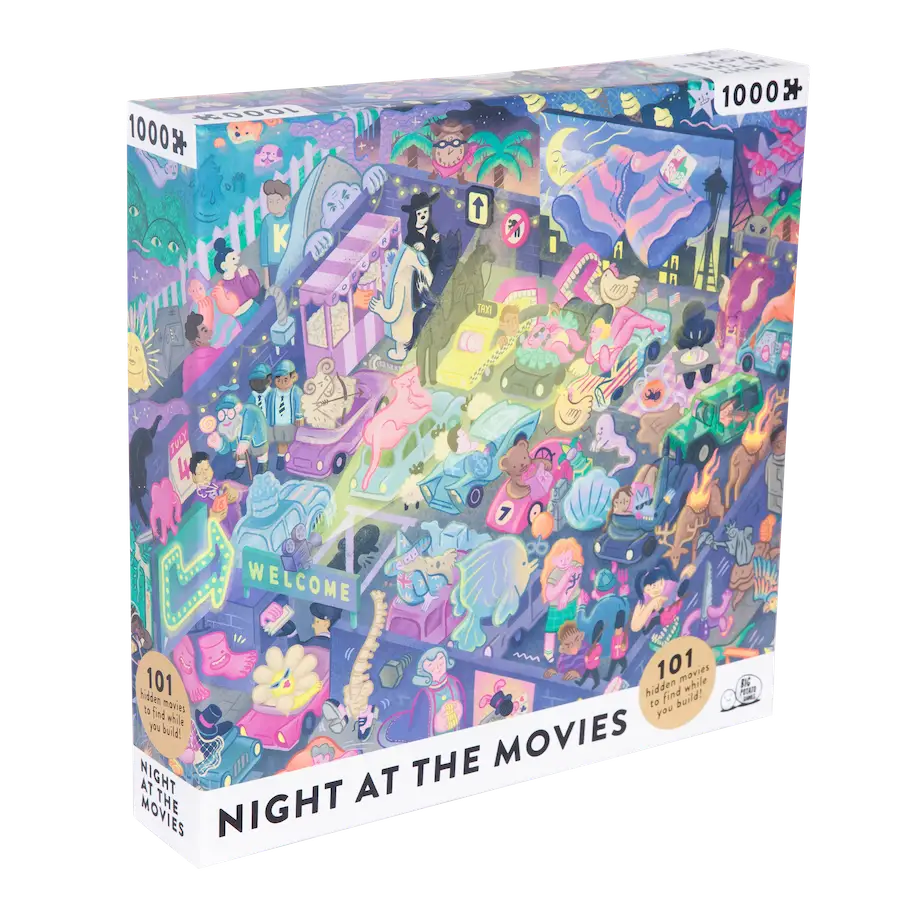 Puzzle: Night At The Movies (1000pcs) - Big Potatoe Games - Board Games