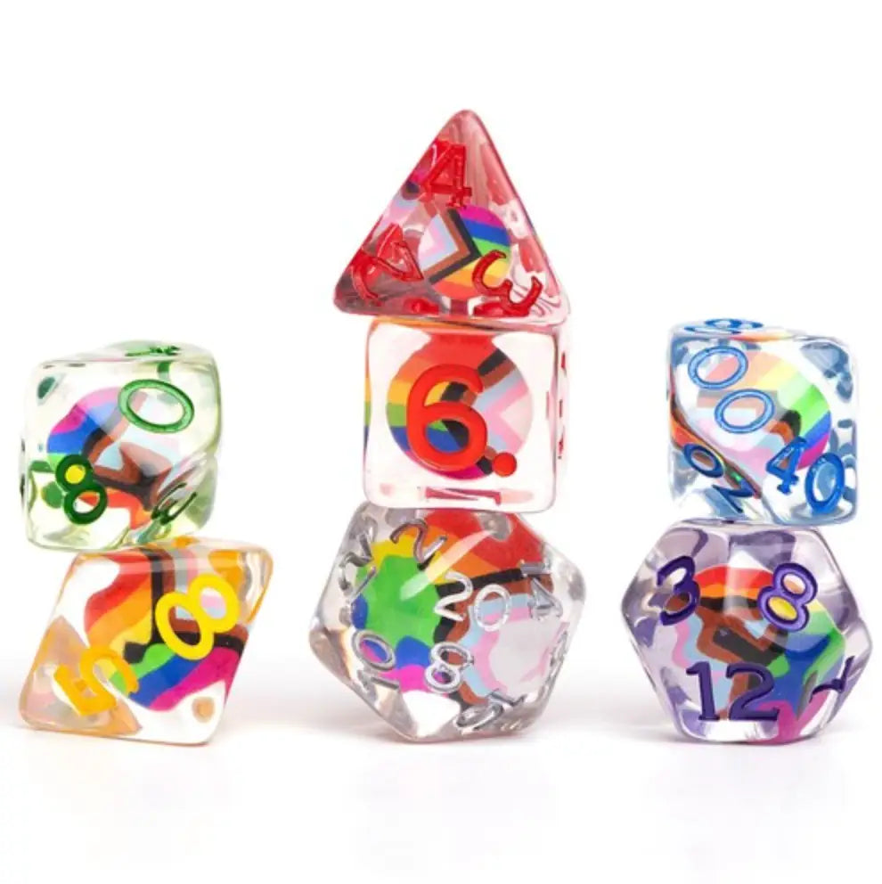RPG Dice Set: D&D - Progress Pride - Sirius Products - Dices