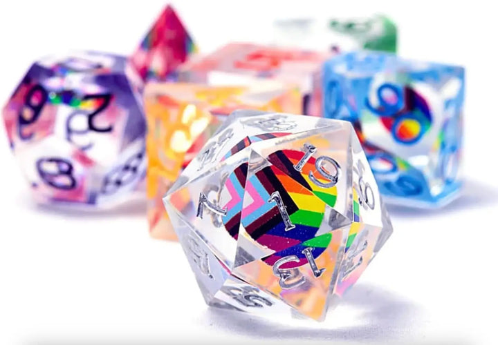 RPG Dice Set: D&D - Progress Pride - Sirius Products - Dices