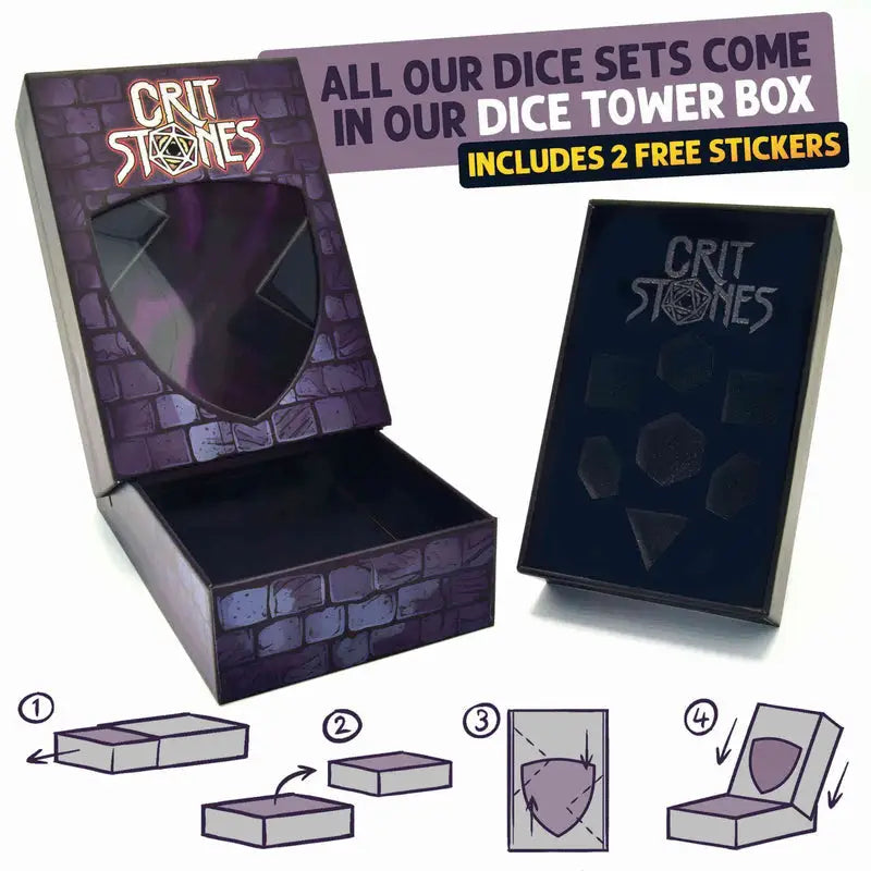 RPG Dice Set: Glass - Prismatic Fantastic - Glassstaff - Accessories
