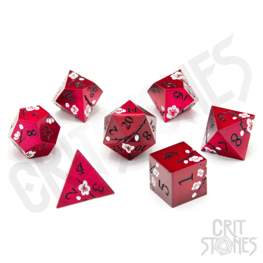 RPG Dice Set: Metal - Dawn Blossom - Glassstaff - Accessories