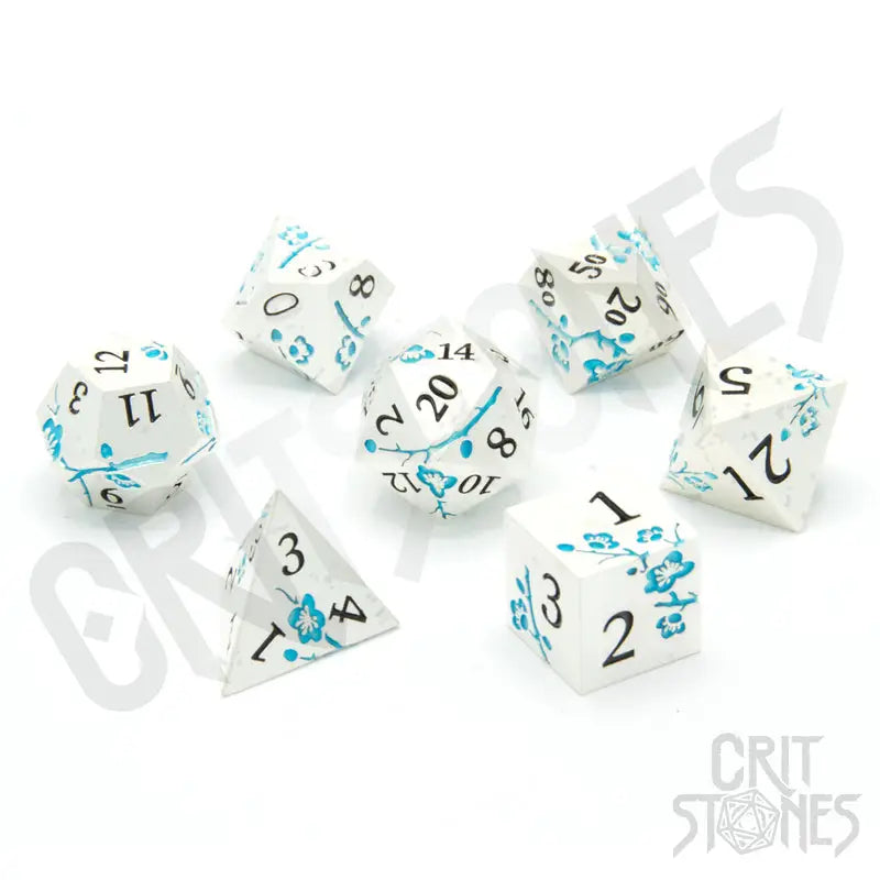 RPG Dice Set: Metal Iris Blossom Glassstaff Accessories