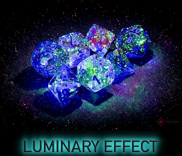 RPG Dice Set: Nebula - Luminary - Polyhedral - Primary/Blue (7) - Chessex - Accessories
