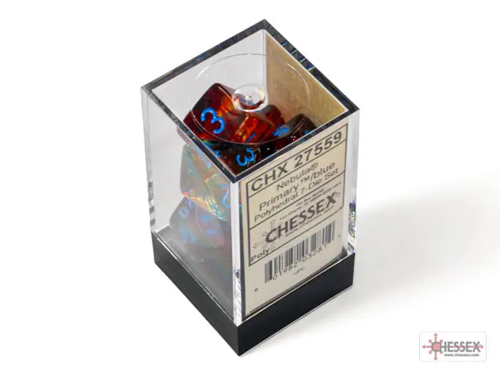 RPG Dice Set: Nebula - Luminary - Polyhedral - Primary/Blue (7) - Chessex - Accessories