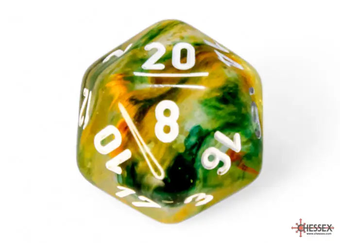 RPG Dice Set: Nebula - Luminary - Polyhedral - Spring/White (7) - Chessex - Accessories