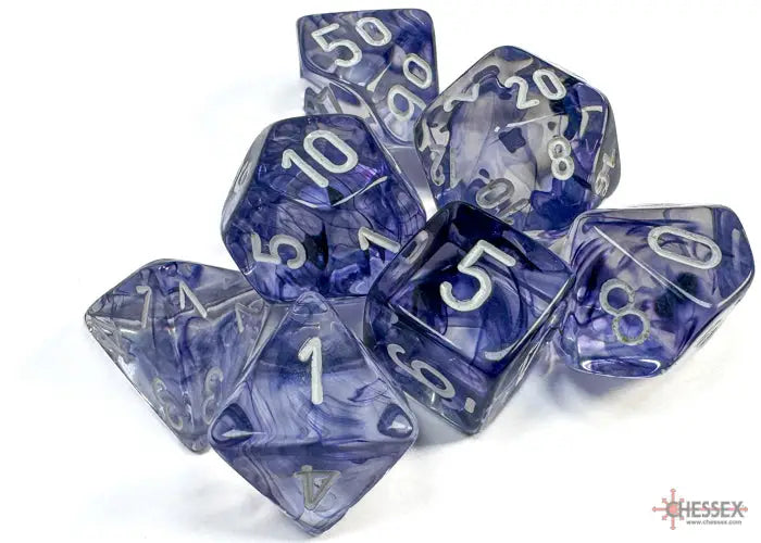 RPG Dice Set: Nebula - Polyhedral - Black/White (7) - Chessex - Accessories