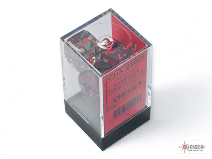 RPG Dice Set: Translucent - Polyhedral - Smoke/red (7) - Chessex - Accessories