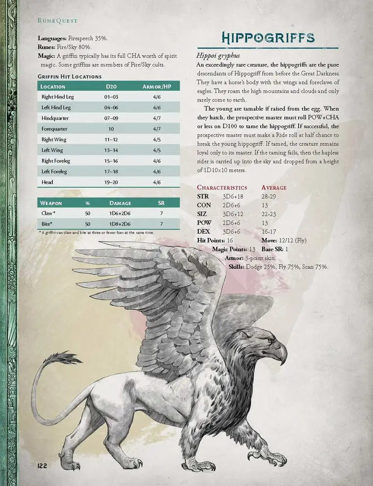 RuneQuest RPG: Glorantha Bestiary (EN) - Chaosium - Roleplaying Games