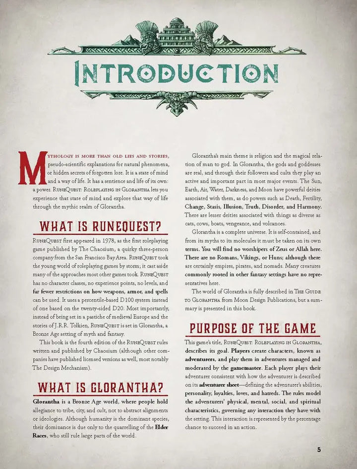 RuneQuest RPG: Roleplaying in Glorantha - Core Rulebook (EN) - Chaosium - Roleplaying Games