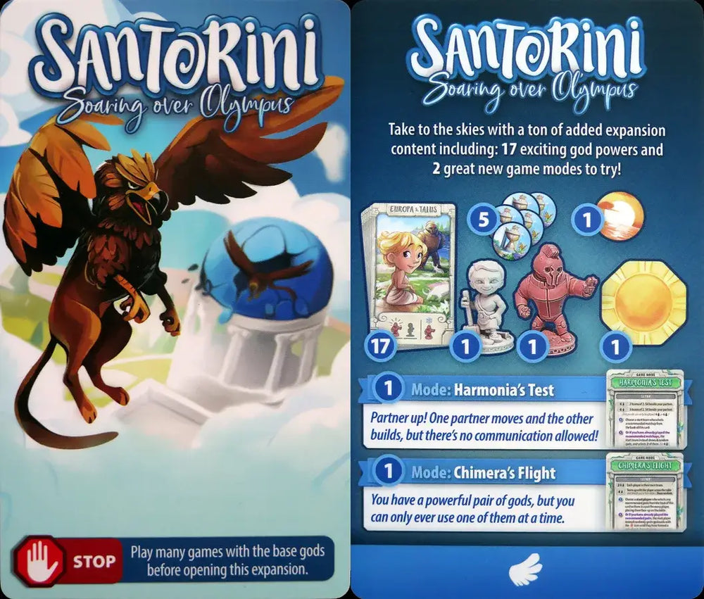 Santorini: Pantheon Edition - Soaring over Mount Olympus - God Pack (EN) - Roxley Games - Board Games