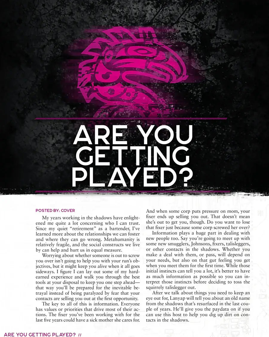 Shadowrun RPG: Sixth World - Core Rulebook - Smooth Operations (EN) - Catalyst Game Labs - Roleplaying Games