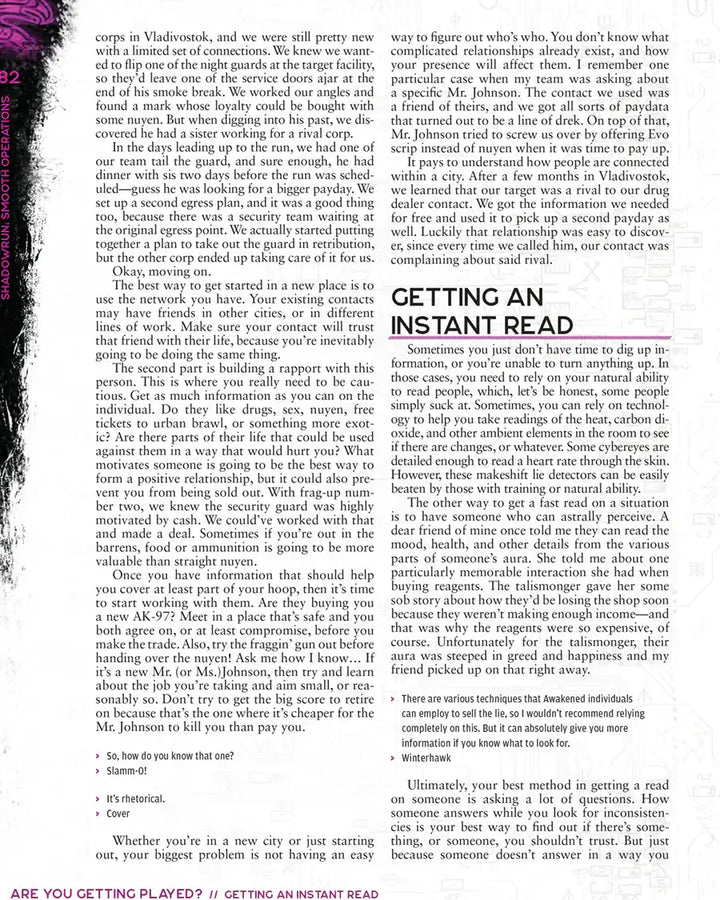 Shadowrun RPG: Sixth World - Core Rulebook - Smooth Operations (EN) - Catalyst Game Labs - Roleplaying Games