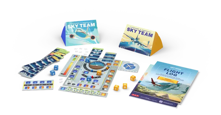 Sky Team Board Game - New Cooperative Game For 2 Players, Ages 8 And Up