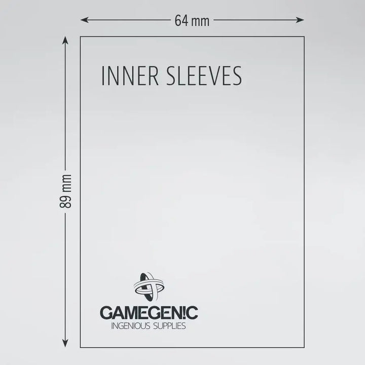 Sleeves: Inner - Clear (100) - Gamegenic - Accessories