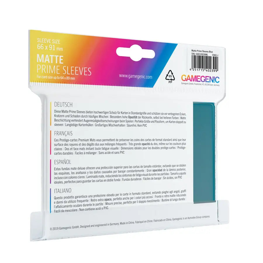 Sleeves: Matte - Prime - Standard - Blue (100) - Gamegenic - Accessories