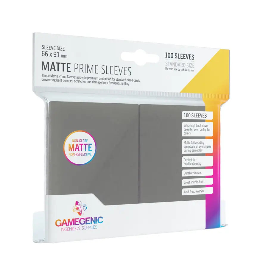 Sleeves: Matte - Prime - Standard - Dark Gray (100) - Gamegenic - Accessories