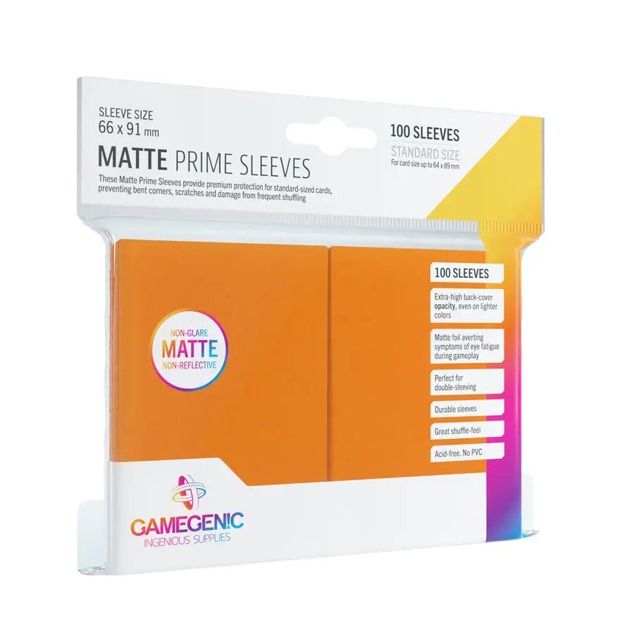 Sleeves: Matte - Prime - Standard - Orange (100) - Gamegenic - Accessories