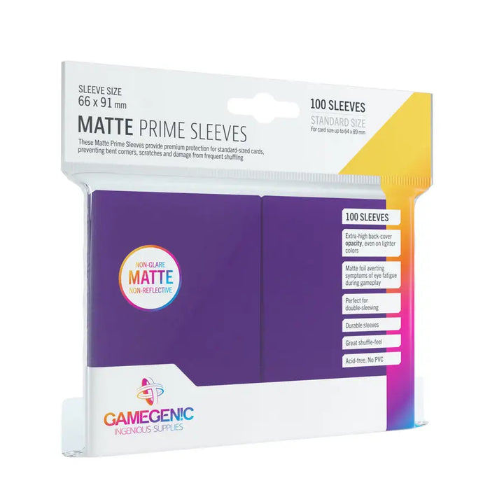 Sleeves: Matte - Prime - Standard - Purple (100) - Gamegenic - Accessories