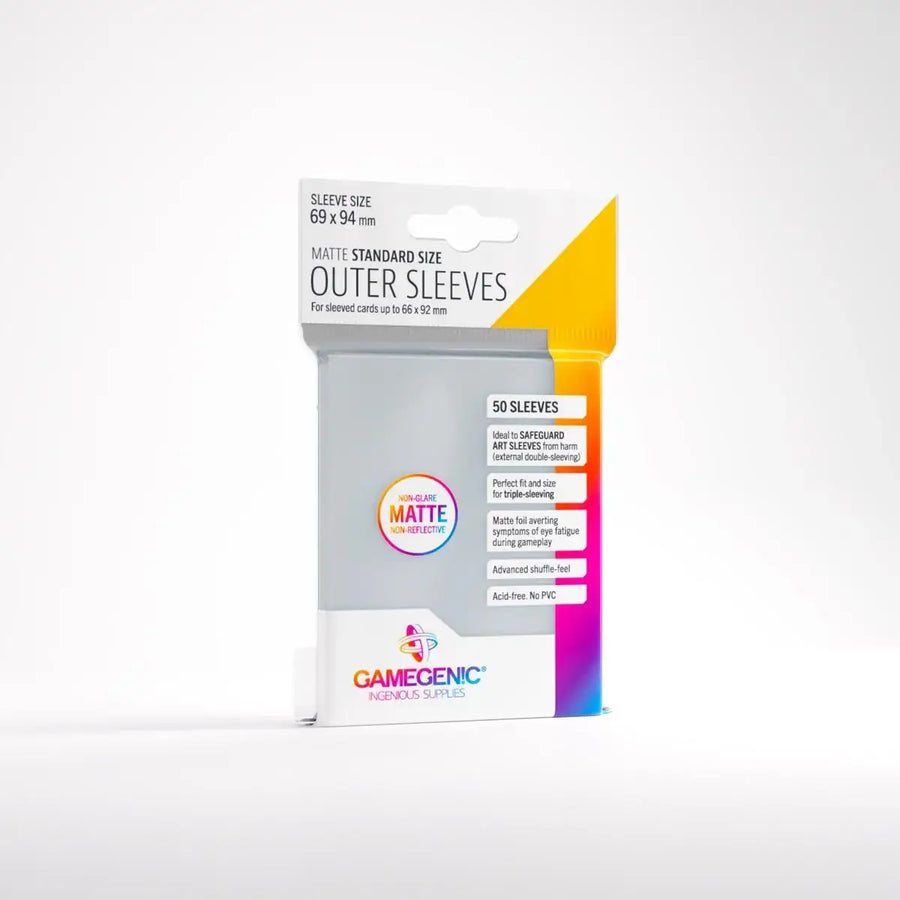Sleeves: Outer - Matte - Standard - Clear (50) - Gamegenic - Accessories