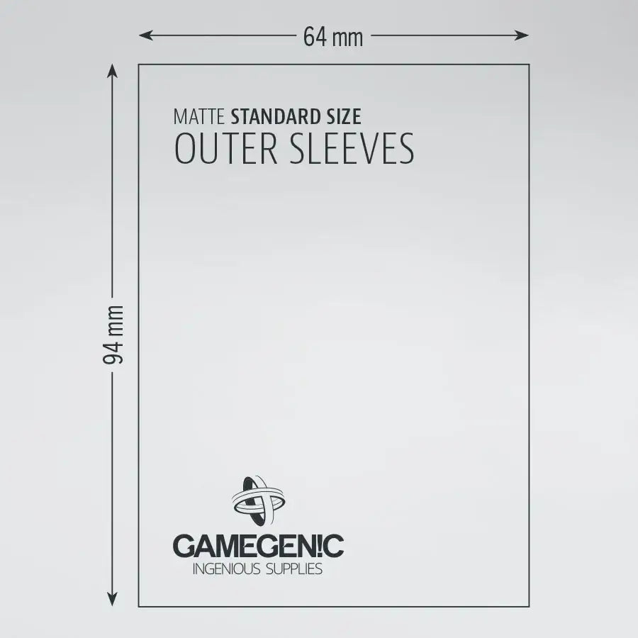 Sleeves: Outer - Matte - Standard - Clear (50) - Gamegenic - Accessories