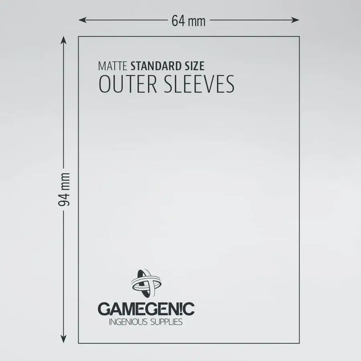 Sleeves: Outer - Matte - Standard - Clear (50) - Gamegenic - Accessories
