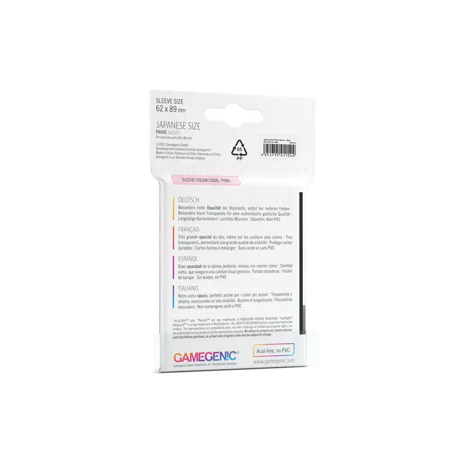 Sleeves: Prime - Japanese - Black (60) - Gamegenic - Accessories