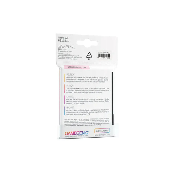 Sleeves: Prime - Japanese - Black (60) - Gamegenic - Accessories
