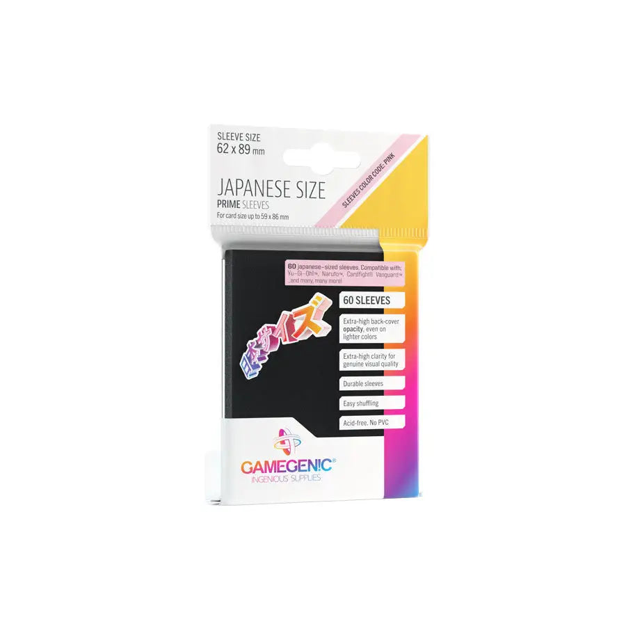 Sleeves: Prime - Japanese - Black (60) - Gamegenic - Accessories