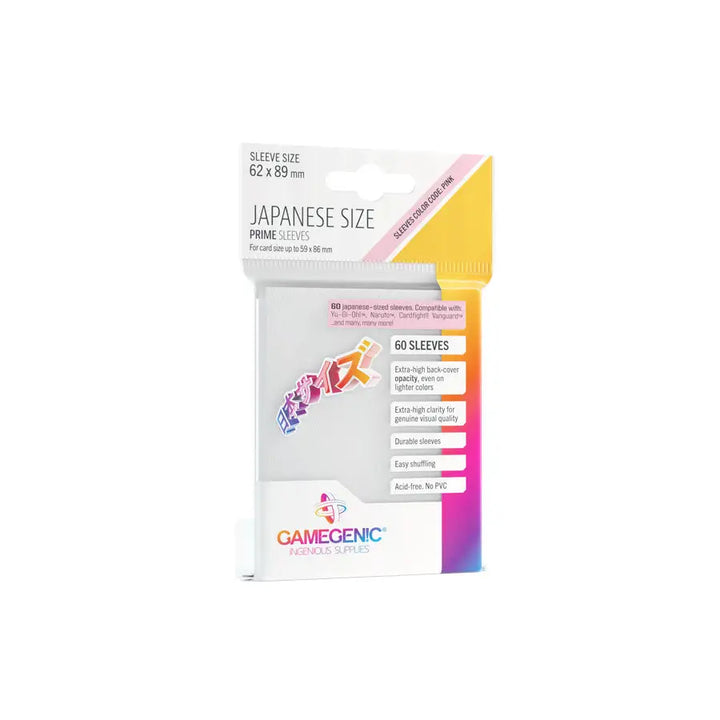 Sleeves: Prime - Japanese - White (60) - Gamegenic - Accessories