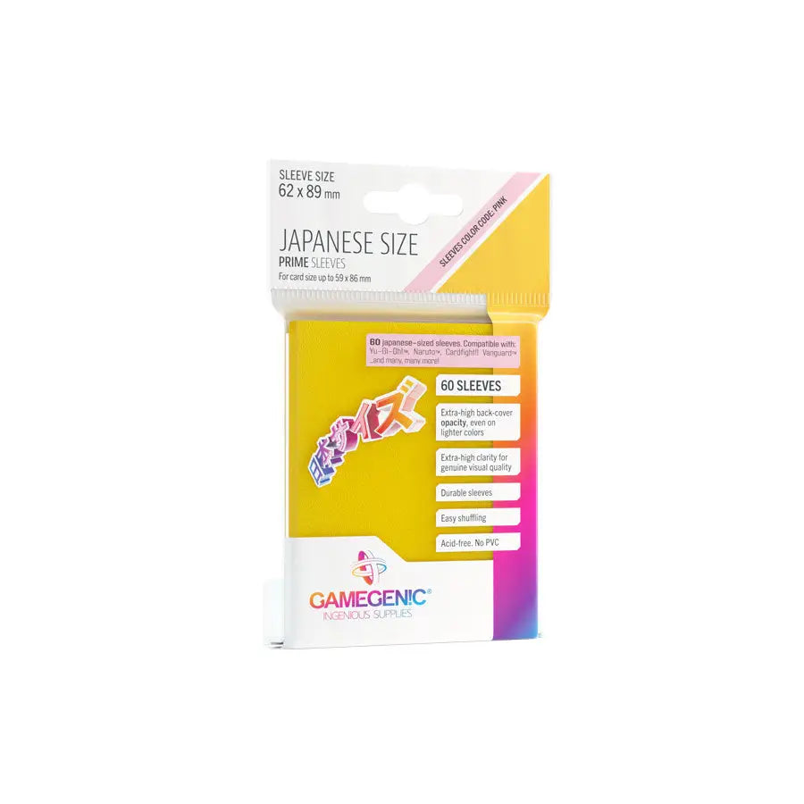 Sleeves: Prime - Japanese - Yellow (60) - Gamegenic - Accessories