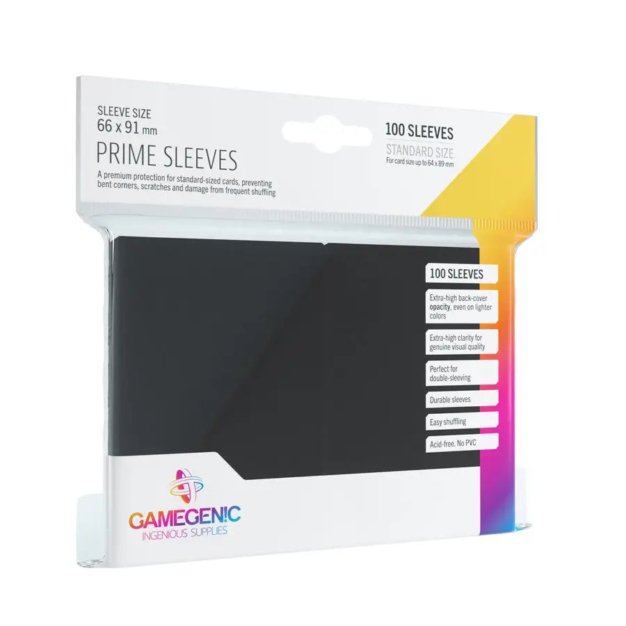 Sleeves: Prime - Standard - Black (100) - Gamegenic - Accessories