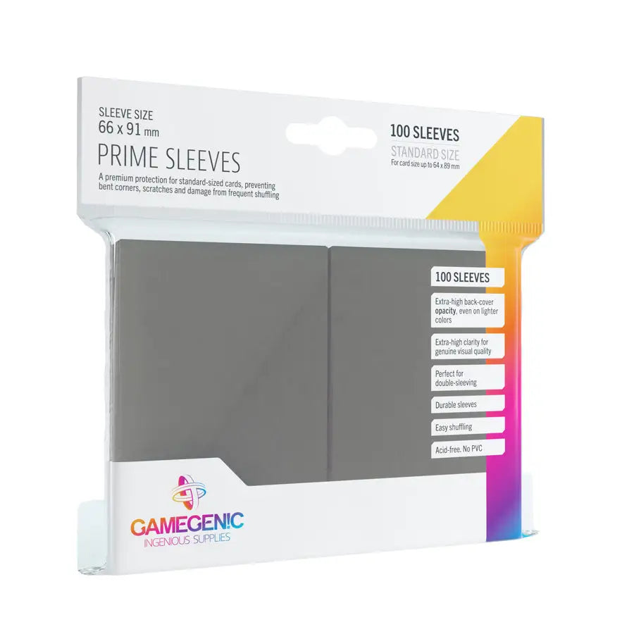Sleeves: Prime - Standard - Gray (100) - Gamegenic - Accessories