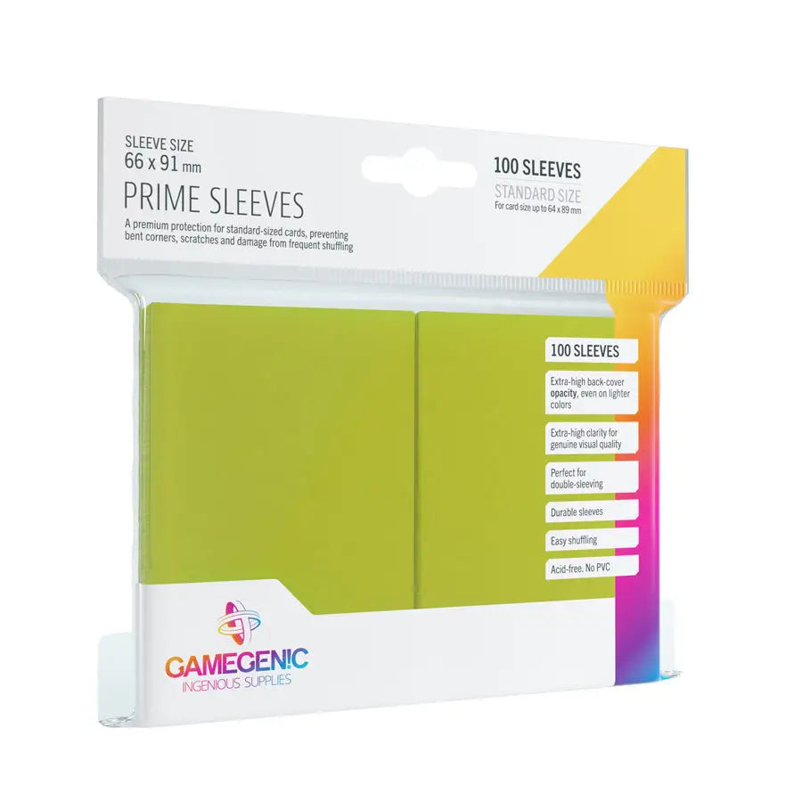 Sleeves: Prime - Standard - Lime (100) - Gamegenic - Accessories