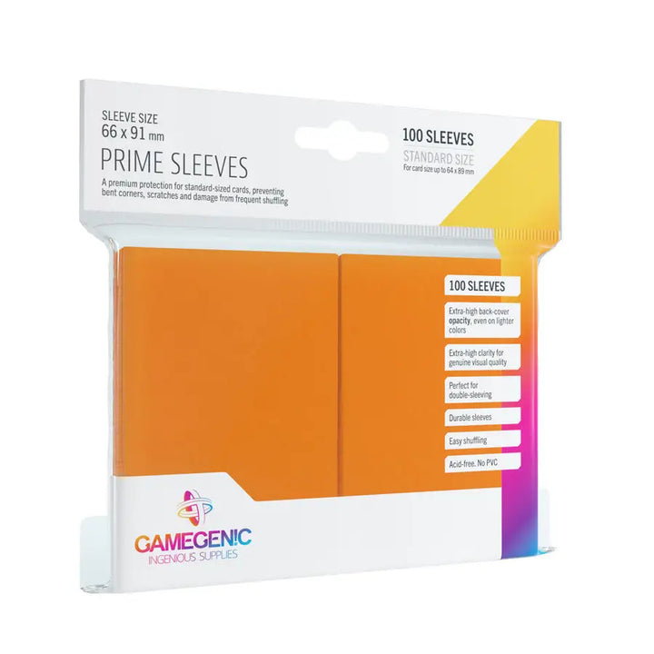 Sleeves: Prime - Standard - Orange (100) - Gamegenic - Accessories