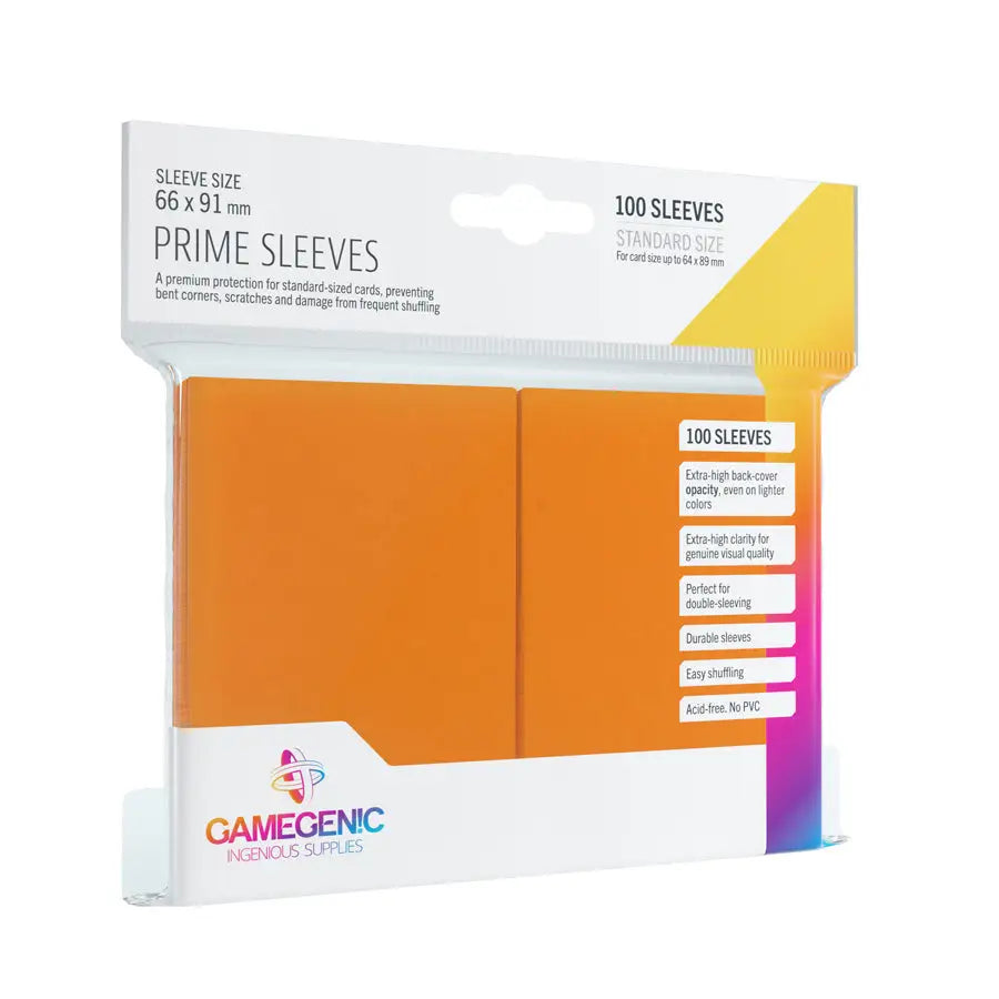 Sleeves: Prime - Standard - Orange (100) - Gamegenic - Accessories