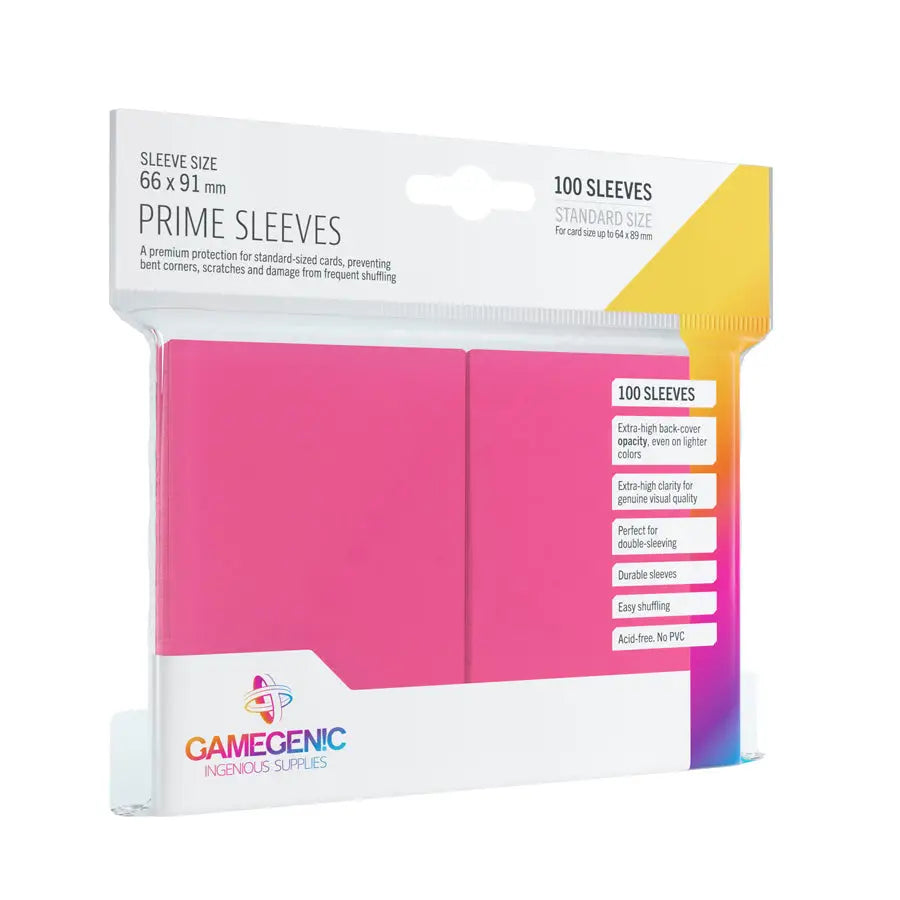 Sleeves: Prime - Standard - Pink (100) - Gamegenic - Accessories