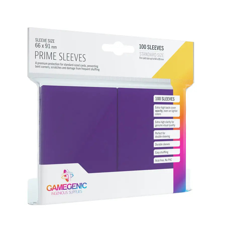 Sleeves: Prime - Standard - Purple (100) - Gamegenic - Accessories