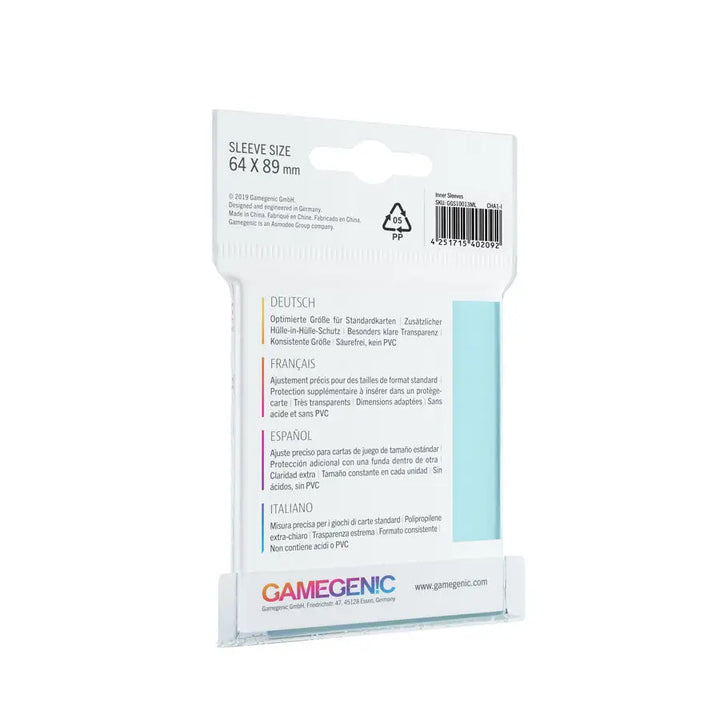 Sleeves: Soft - Clear (100) - Gamegenic - Accessories
