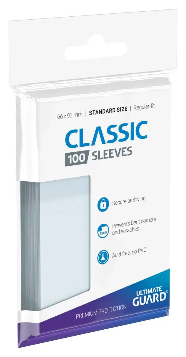Sleeves: Ultimate Guard - Classic - Soft - Transparent (100) - Ultimate Guard - Sleeve