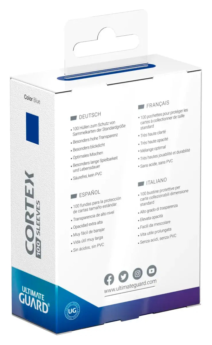 Sleeves: Ultimate Guard - Cortex - Blue (100) - Ultimate Guard - Sleeve