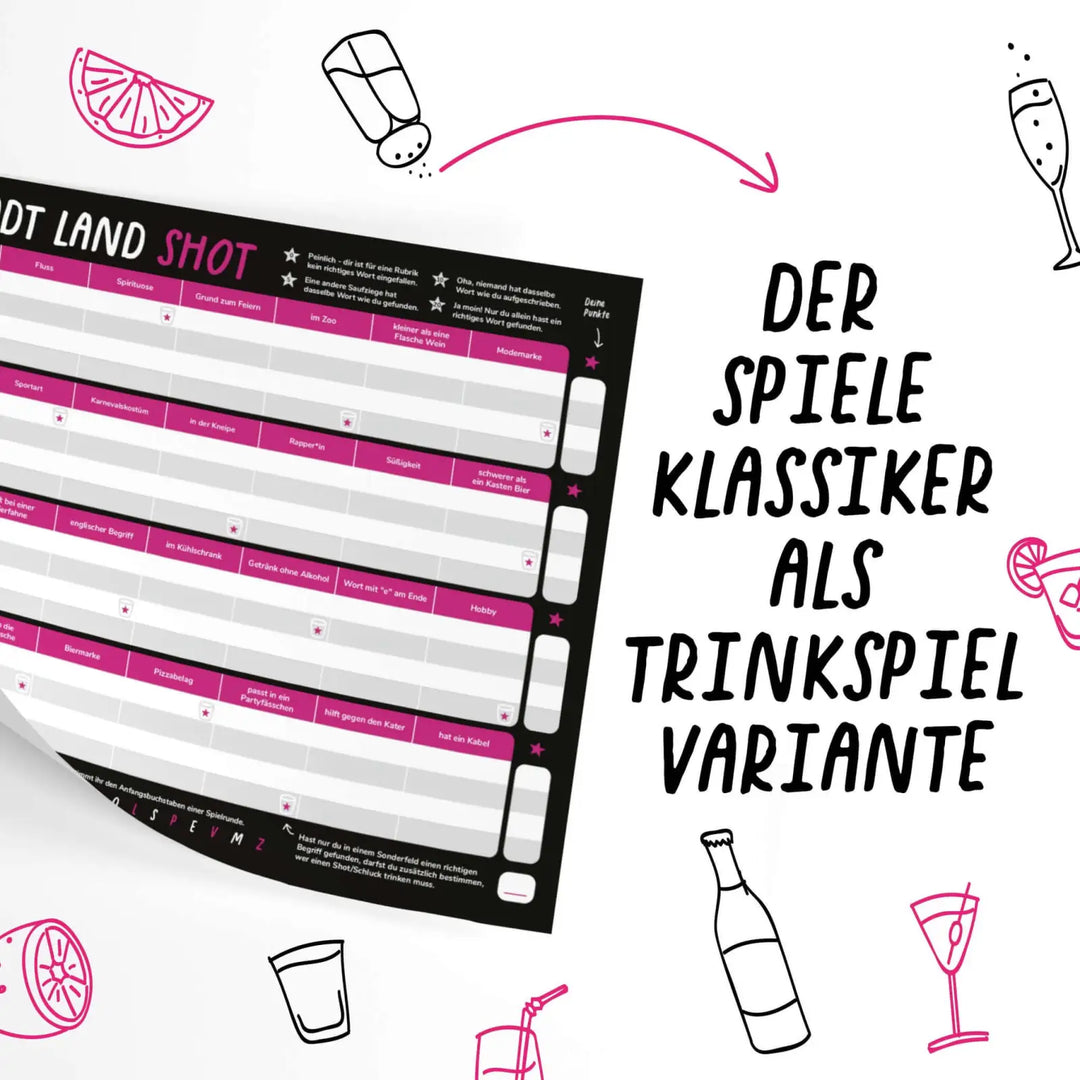 Stadt Land Shot (DE) - Simon & Jan - Board Games