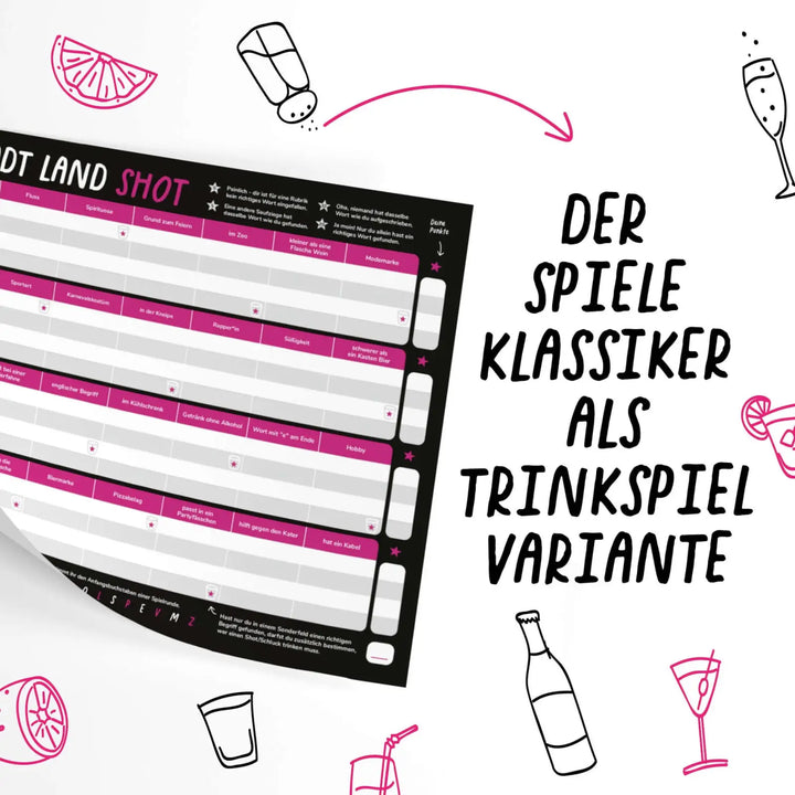 Stadt Land Shot (DE) - Simon & Jan - Board Games